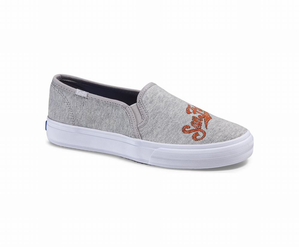 Women's Keds Double Decker MLB® Slip Ons Grey 9641783XJ - South Africa